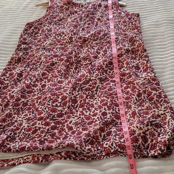 Lucky Brand, Floral Print With Drawstring Waist Dress, Size L, - Picture 11 of 11